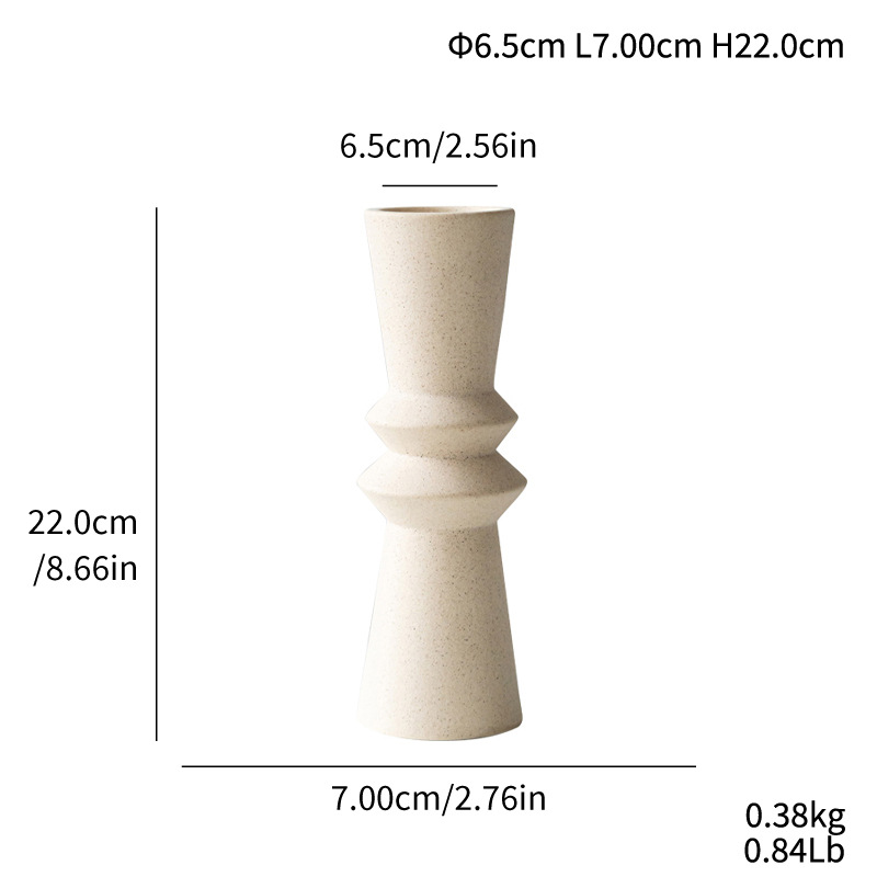 Simple, sturdy waist-burning ceramic candlesticks, artistic geometric shapes and decorative ornaments - Image 6