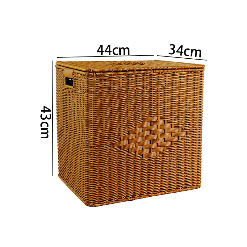 Imitation rattan storage box wardrobe storage basket living room toys and miscellaneous storage basket books snack storage basket - Image 10