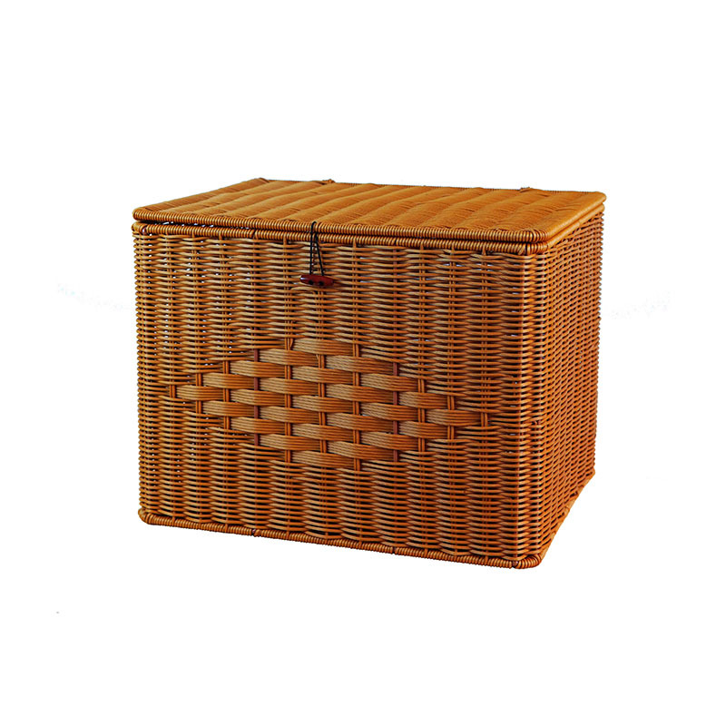 Imitation rattan storage box wardrobe storage basket living room toys and miscellaneous storage basket books snack storage basket - Image 3