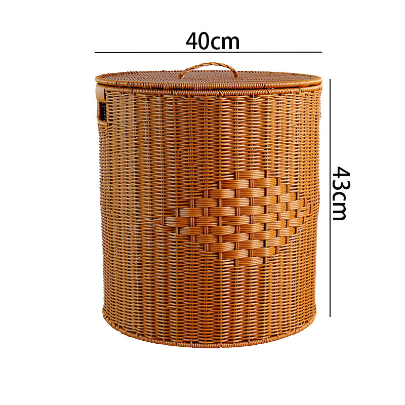 Imitation rattan storage box wardrobe storage basket living room toys and miscellaneous storage basket books snack storage basket - Image 5