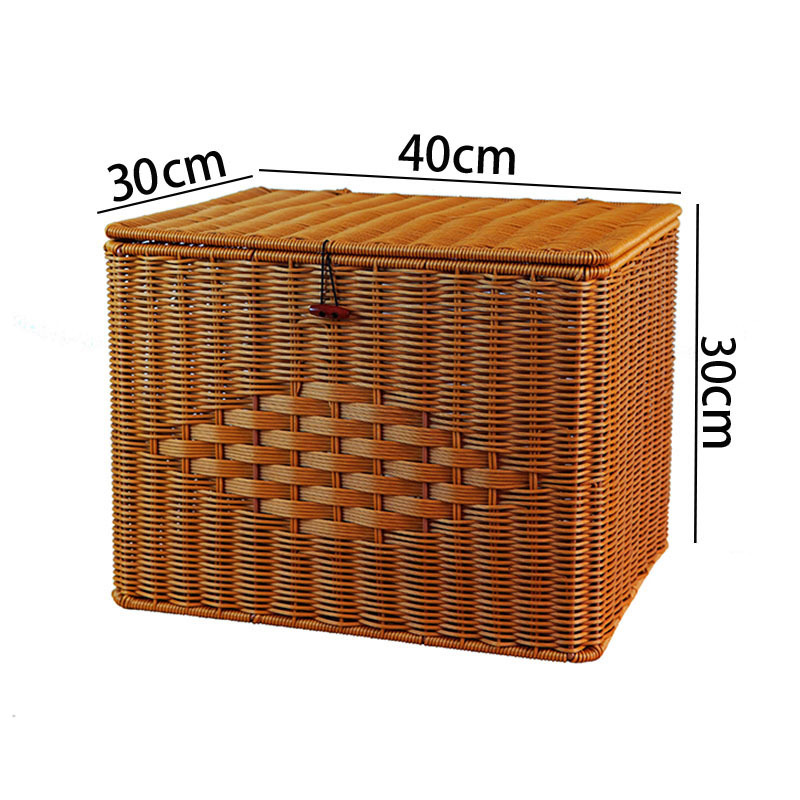 Imitation rattan storage box wardrobe storage basket living room toys and miscellaneous storage basket books snack storage basket - Image 7