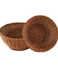 Round handmade rattan storage basket living room kitchen bedroom storage basket vegetable fruit snack dried fruit bread basket