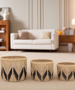 Rattan storage basket desktop hand-woven basket storage frame decorative basket paper basket sorting storage box