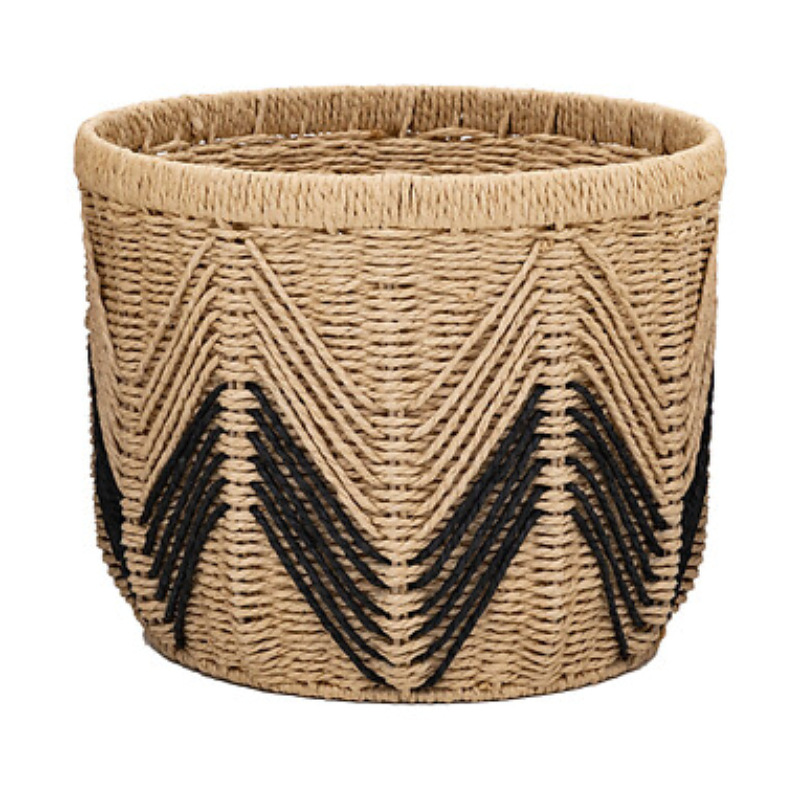 Rattan storage basket desktop hand-woven basket storage frame decorative basket paper basket sorting storage box - Image 6