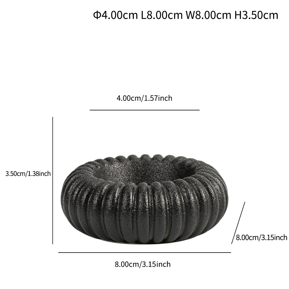 European style simple romantic candlelight dinner ceramic candle holder ribbed candlestick decoration home decoration - Image 12