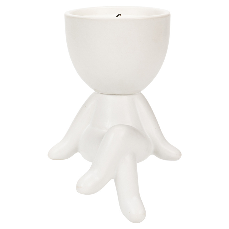 Simple vegetarian ceramic candlesticks and feet scented candle decoration ornaments - Image 3