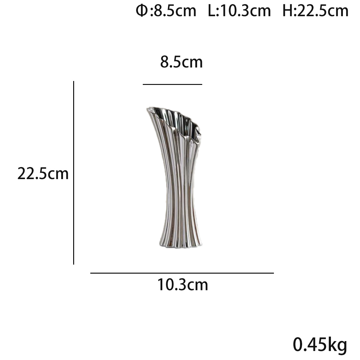 Simple trumpet striped ceramic vase light luxury high-end home soft decoration ornaments - Image 7