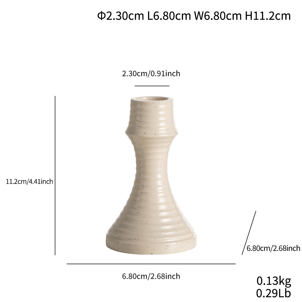 Retro black and white ceramic small candlestick home romantic ornaments - Image 7