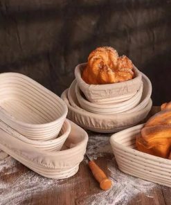 Rural bread bowl rattan basket rattan fruit basket storage basket baking utensil basket round bread fermentation basket