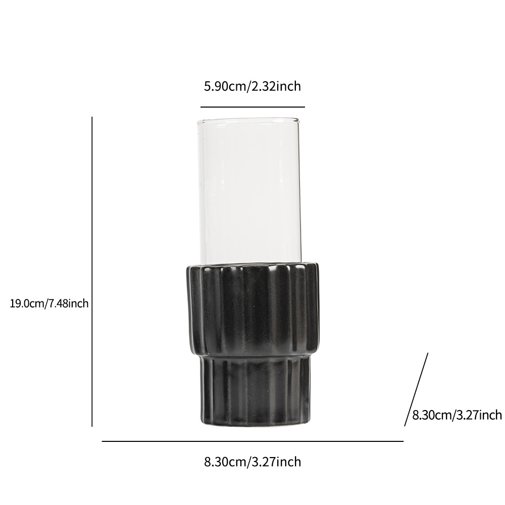 Simple and romantic candlelight dinner ceramic candle holder ribbed candlestick decoration home decoration - Image 11