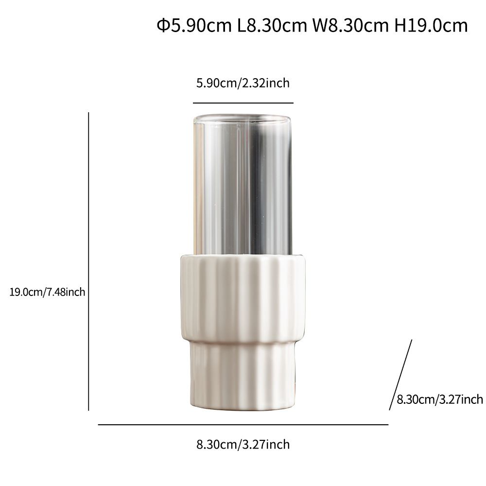 Simple and romantic candlelight dinner ceramic candle holder ribbed candlestick decoration home decoration - Image 9