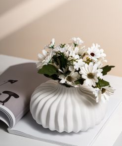 Wasabi lime white pumpkin shape ceramic vase vegetarian fired decoration living room homestay decoration decoration