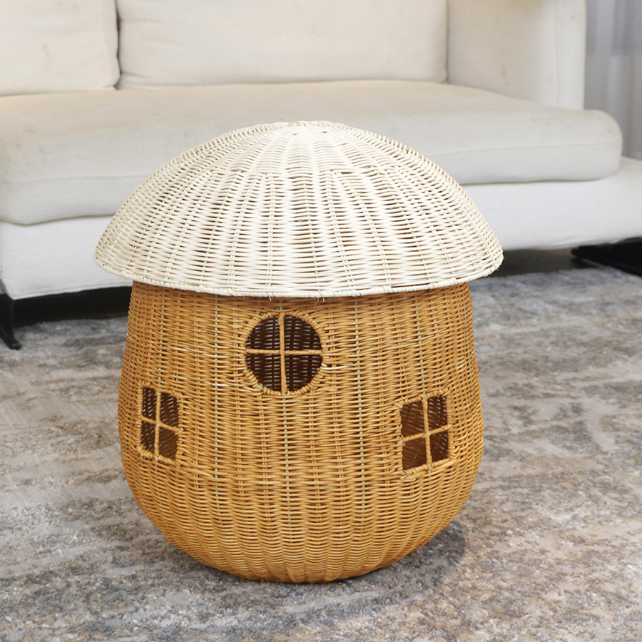 Fengtiao Mushroom House Storage Basket Children's Plush Doll Toy Storage Box Deposit Storage Basket - Image 7