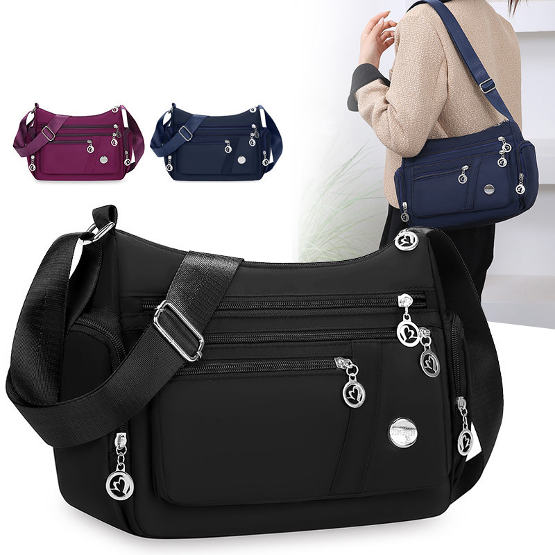 Women's cloth bag shoulder bag waterproof Oxford cloth women's bag canvas cross-body bag mother crossbody bag business bag - Image 2