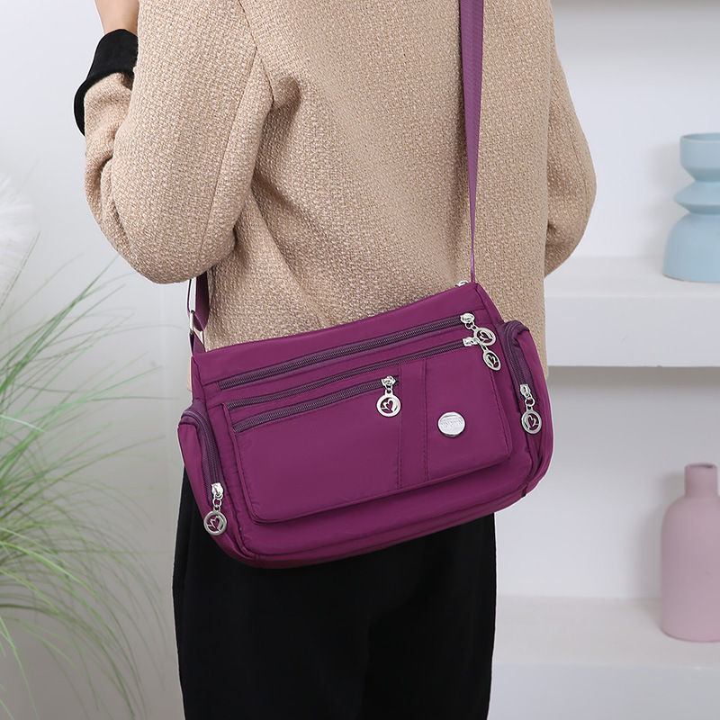 Women's cloth bag shoulder bag waterproof Oxford cloth women's bag canvas cross-body bag mother crossbody bag business bag - Image 4