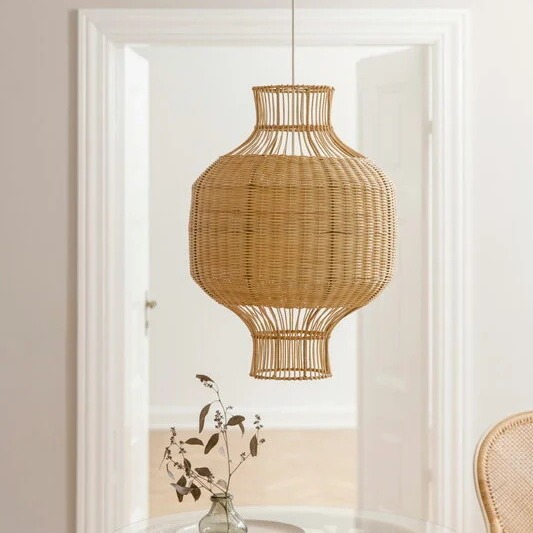 Wooden sheep rattan chandelier dining room lamps bedroom homestay pastoral retro wali wadi style wind lamp cover - Image 6