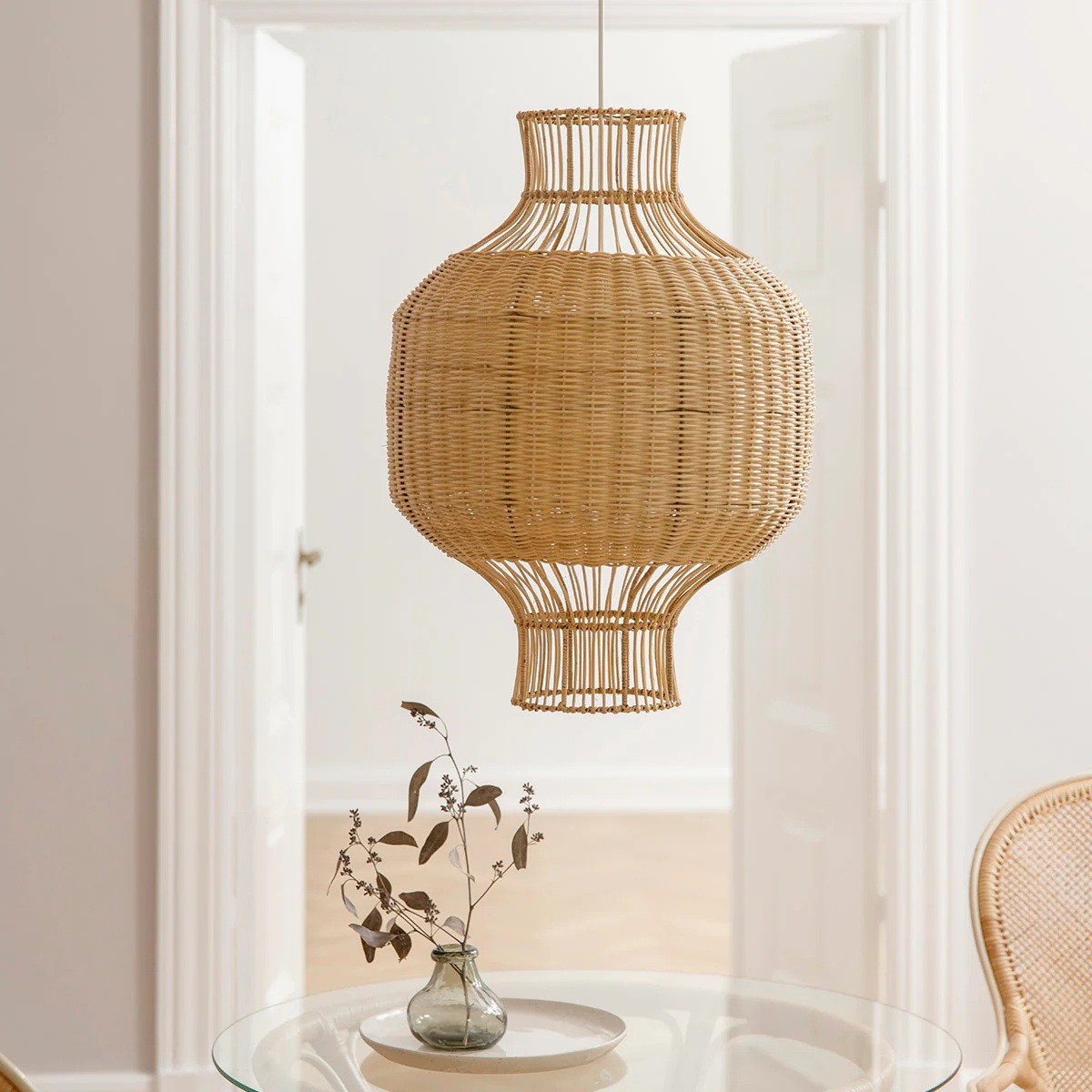 Wooden sheep rattan chandelier dining room lamps bedroom homestay pastoral retro wali wadi style wind lamp cover - Image 4