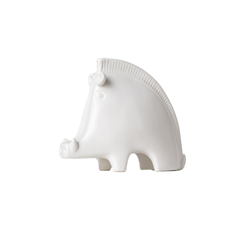 Vase style ceramic crafts wild boar shape ornaments home light luxury soft decorations - Image 3