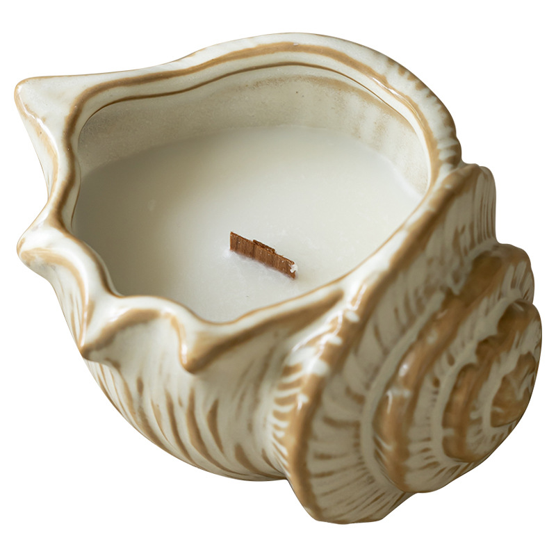 Ceramics, high-end and high-end home decoration crafts, conch candlestick ornaments - Image 3