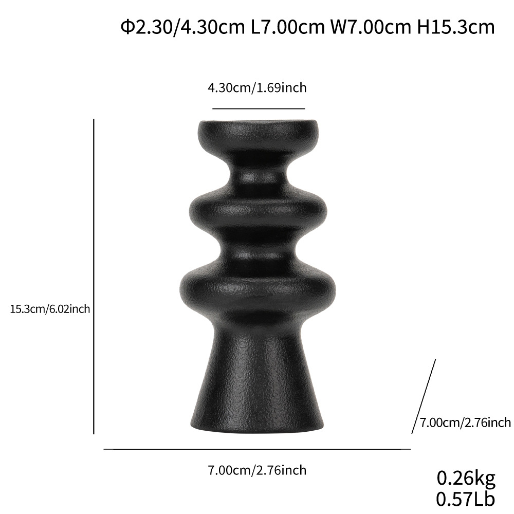 Black and white ceramic candlestick, atmosphere, home high-end soft decorative ornaments - Image 12