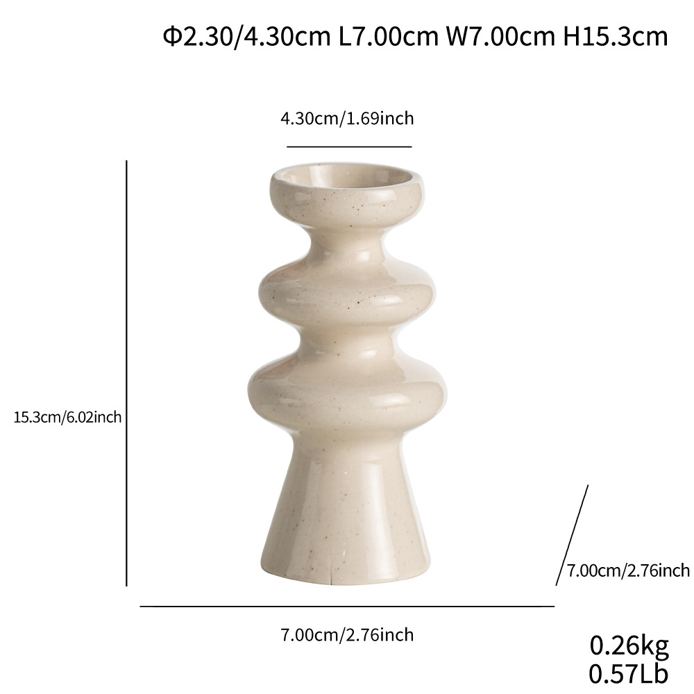 Black and white ceramic candlestick, atmosphere, home high-end soft decorative ornaments - Image 6