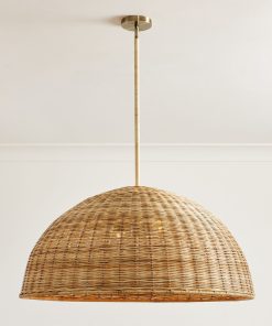 Fengteng chandelier tea room Zen B&B restaurant decorative lampshade living room hand-woven lamp fixture