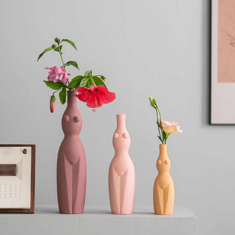 Wind human body artistic sense ceramic vase interior decoration home decoration