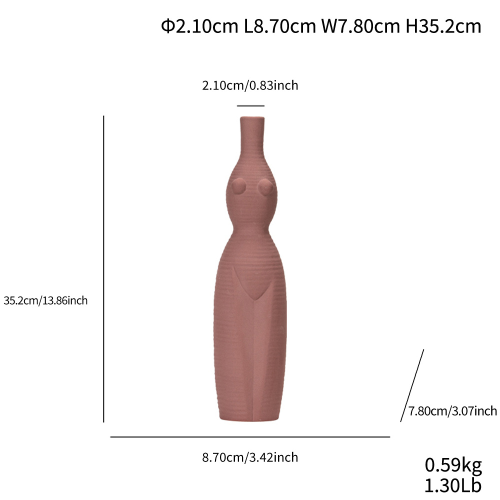 Wind human body artistic sense ceramic vase interior decoration home decoration - Image 8