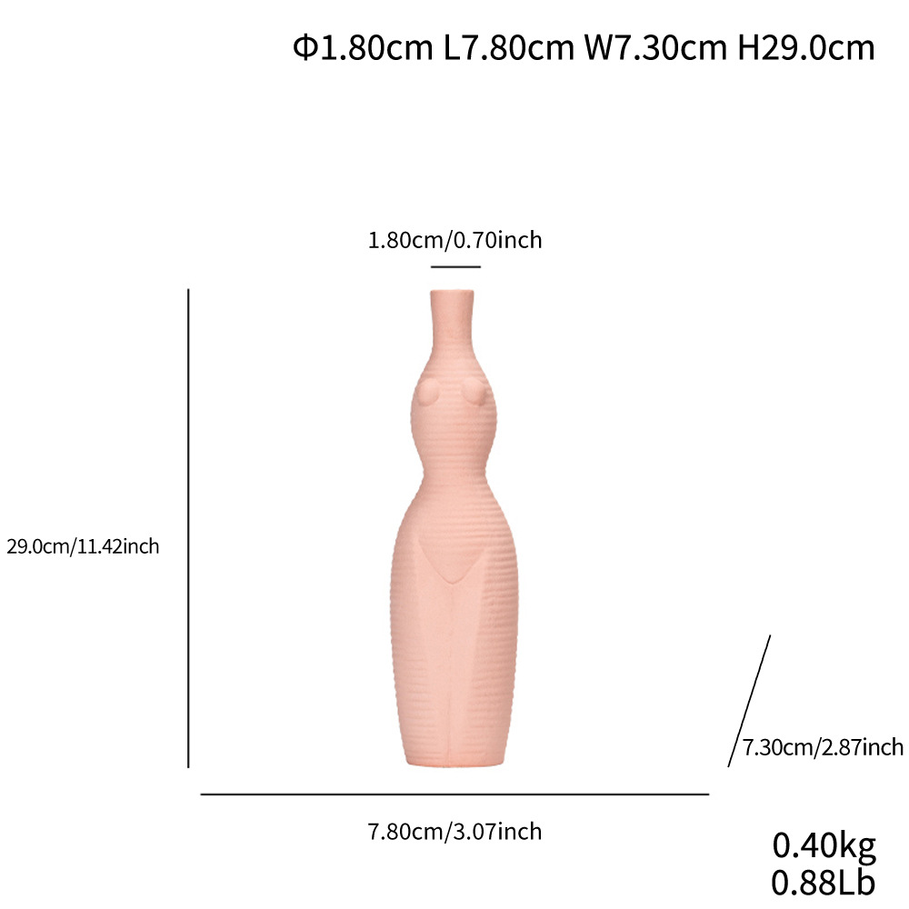 Wind human body artistic sense ceramic vase interior decoration home decoration - Image 9