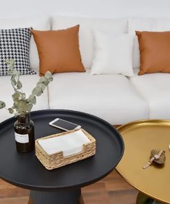 Grass woven tissue box Square home living room napkin storage box Calabash woven tissue box storage basket