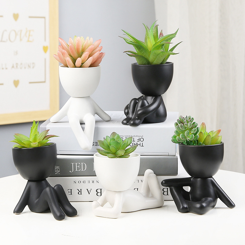 Vegetable ceramic candlestick aromatherapy sitting posture small people home decoration home decorations home decorations - Image 12