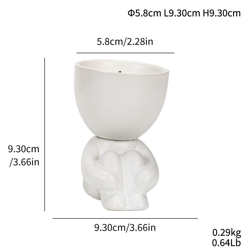 Vegetable ceramic candlestick aromatherapy sitting posture small people home decoration home decorations home decorations - Image 8
