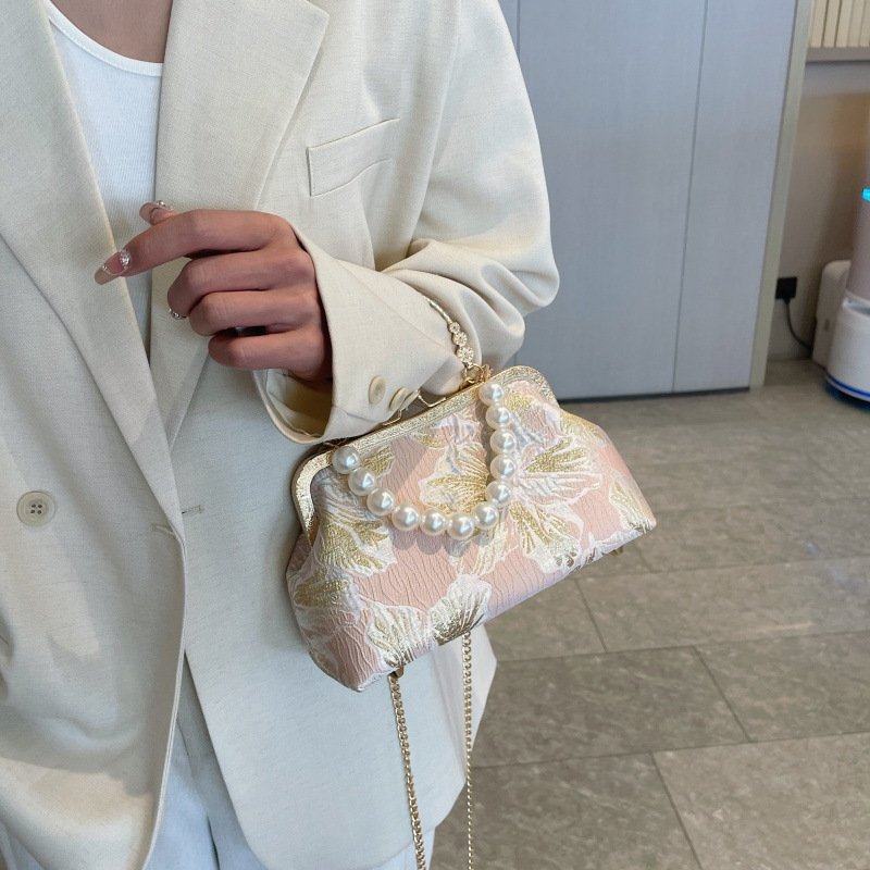 Women's bag handmade cheongsam handbag simple single-shoulder crossbody bag new Chinese clutch bag - Image 2