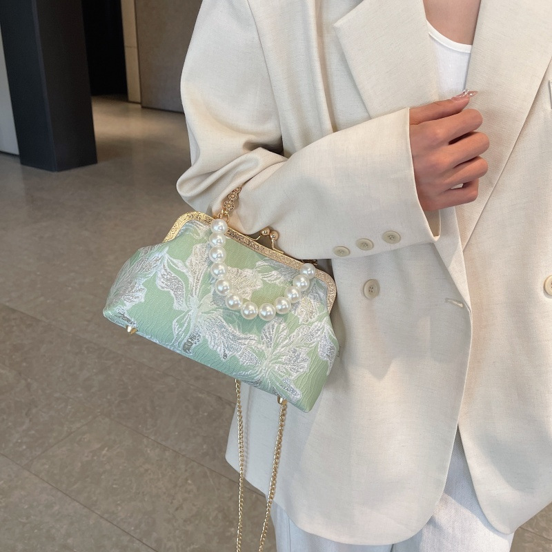 Women's bag handmade cheongsam handbag simple single-shoulder crossbody bag new Chinese clutch bag - Image 3