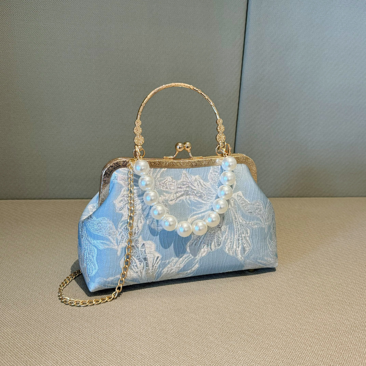 Women's bag handmade cheongsam handbag simple single-shoulder crossbody bag new Chinese clutch bag - Image 6