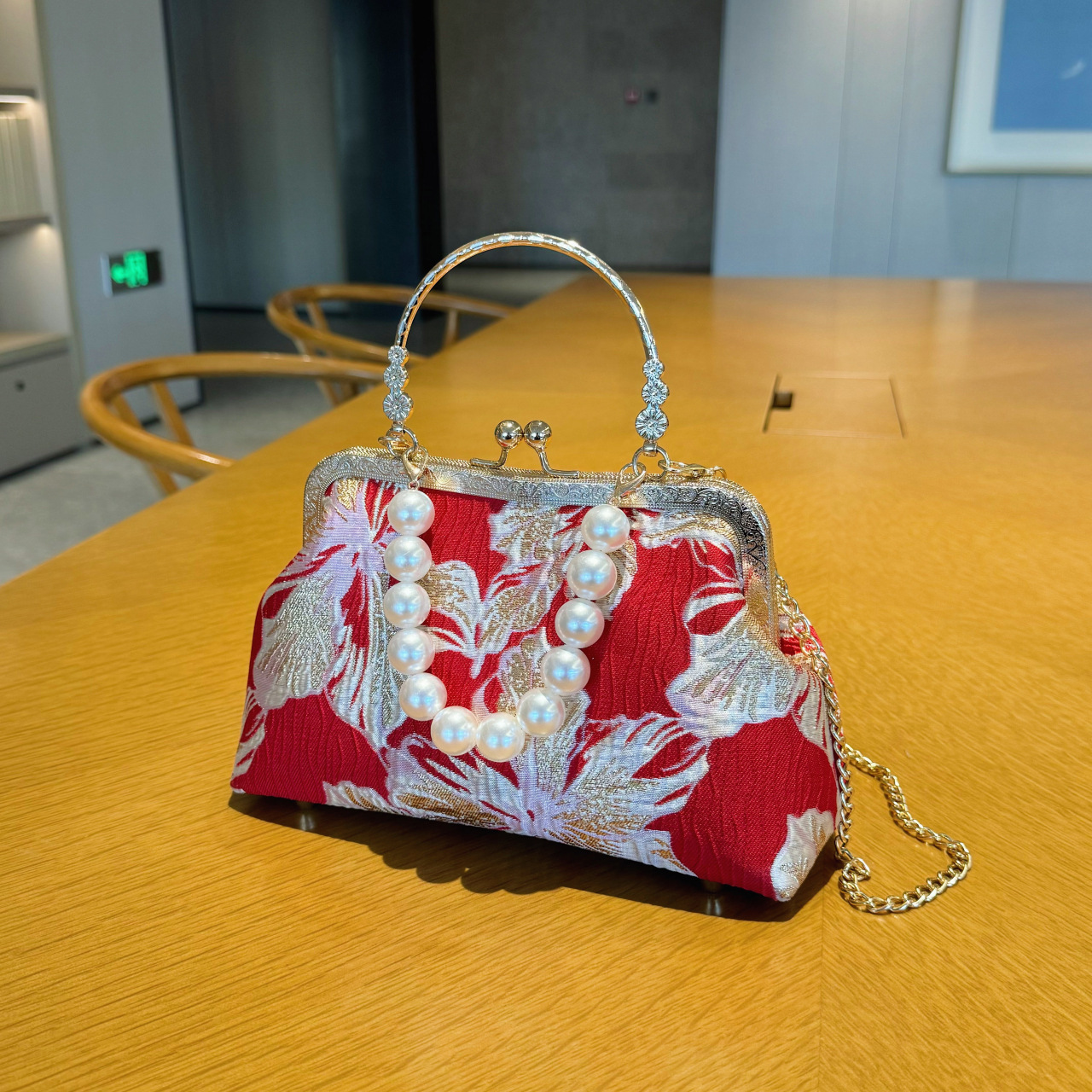 Women's bag handmade cheongsam handbag simple single-shoulder crossbody bag new Chinese clutch bag - Image 9