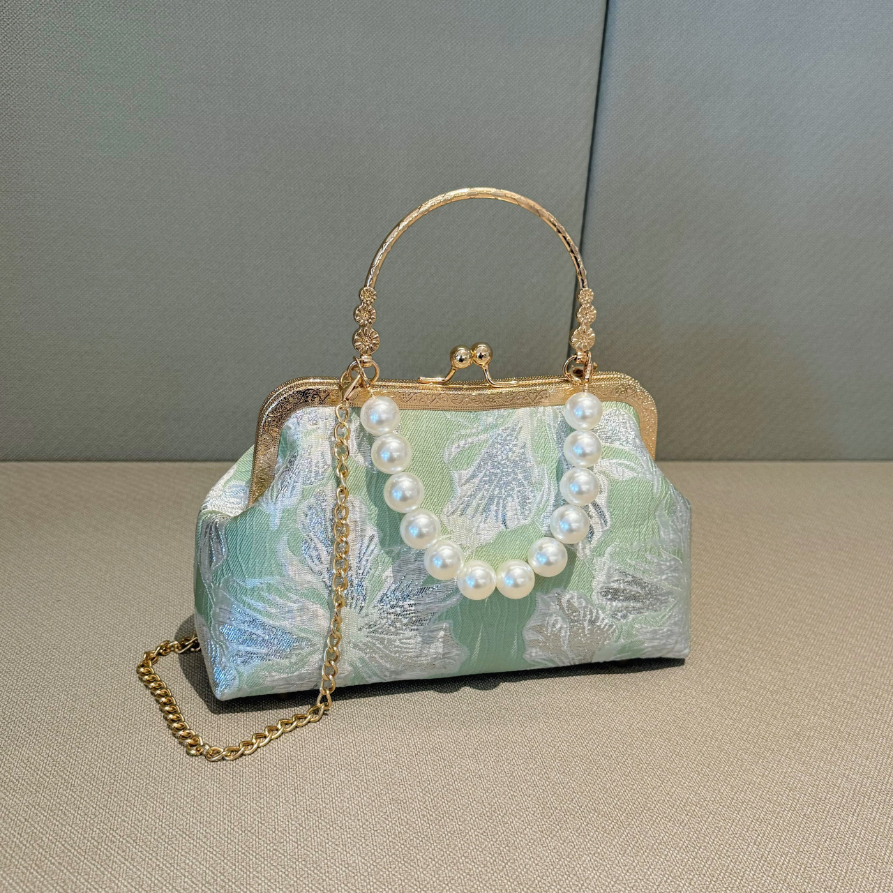 Women's bag handmade cheongsam handbag simple single-shoulder crossbody bag new Chinese clutch bag - Image 10