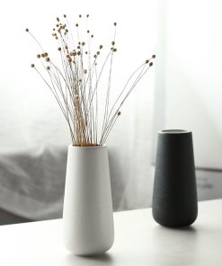 Simple retro European style simple simulated flower dried flowers hydroponic ceramic vase home entrance flower appliance ornament decorations