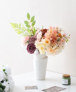 Simple ceramic black and white ice cream vase retro high-end home decoration