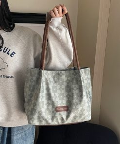 Summer large capacity high-quality commuting tote bag women's fashionable flower shoulder bag