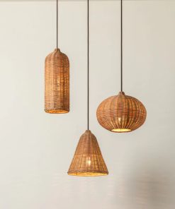 Rattan chandeliers Japanese lamps Wasabi style tea room lamp Pastoral dining room living room decoration lamp B&B living room lamp