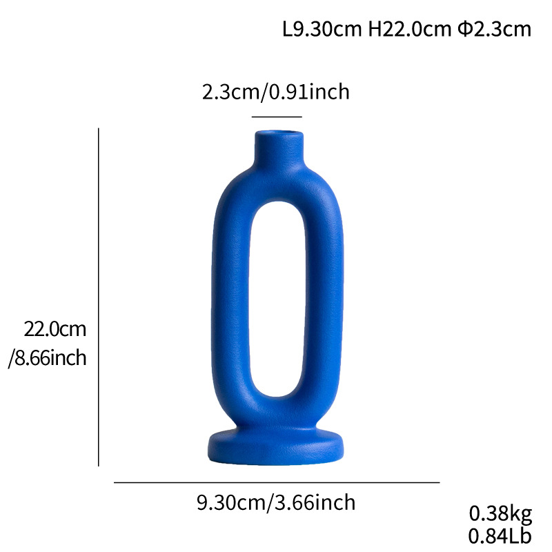 Simple light luxury Klein blue ceramic candlestick atmosphere ornaments decorate Meiju craft ornaments - Image 10