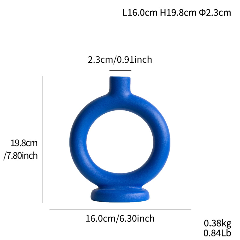 Simple light luxury Klein blue ceramic candlestick atmosphere ornaments decorate Meiju craft ornaments - Image 4