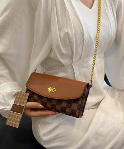 Contrast color women's bag women's handbag simple high-end fashion and versatile large capacity crossbody bag