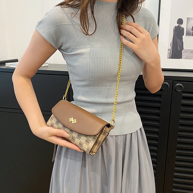 Contrast color women's bag women's handbag simple high-end fashion and versatile large capacity crossbody bag - Image 3