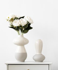 Style, vegetarian, two-color ceramic vase ornaments, handicrafts, home decorations