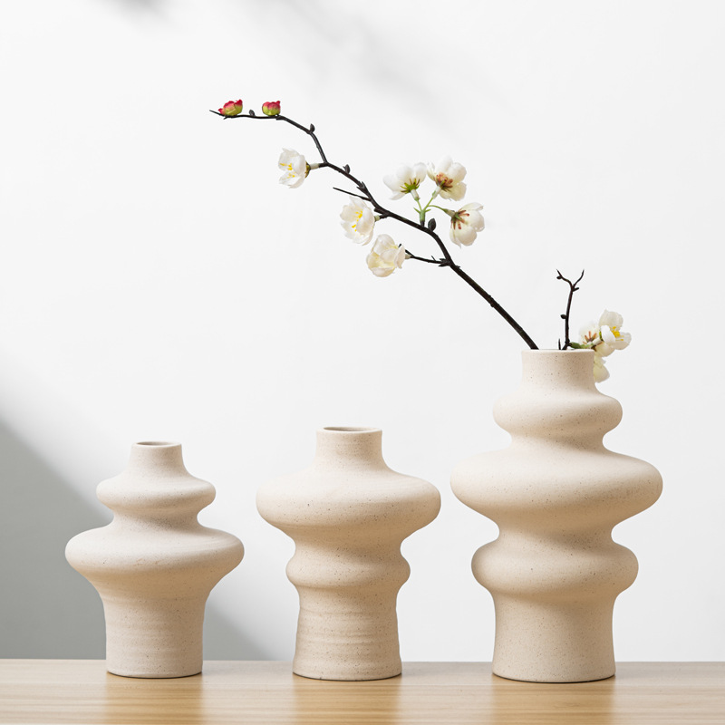 Ceramic special-shaped light luxury hydroponic vase style abstract art ornament matte - Image 2