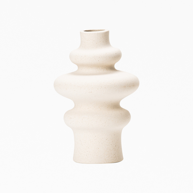 Ceramic special-shaped light luxury hydroponic vase style abstract art ornament matte - Image 3