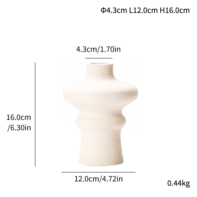 Ceramic special-shaped light luxury hydroponic vase style abstract art ornament matte - Image 9