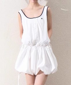 / "Girl's Disorder" sports and casual fashionable sleeveless flower bud skirt balloon bubble skirt dress